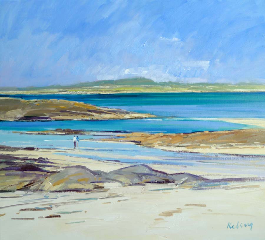 ROBERT KELSEY - figures on the shore, barra